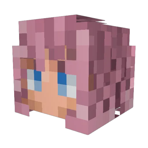 ConspicuousCon Minecraft avatar head, 3D render