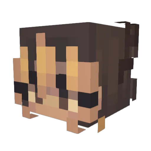 Conspicuouz Minecraft avatar head, 3D render