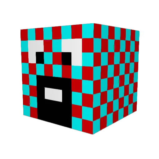 Conspro Minecraft avatar head, 3D render