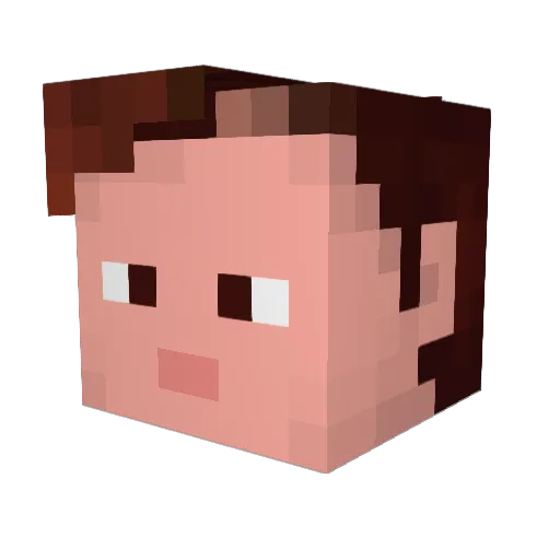 Const_Art Minecraft avatar head, 3D render