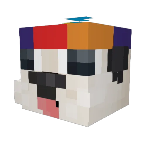 Constantineeee Minecraft avatar head, 3D render