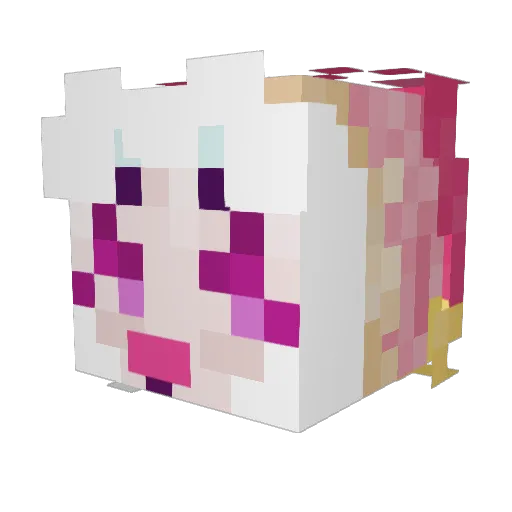 Constellandum Minecraft avatar head, 3D render