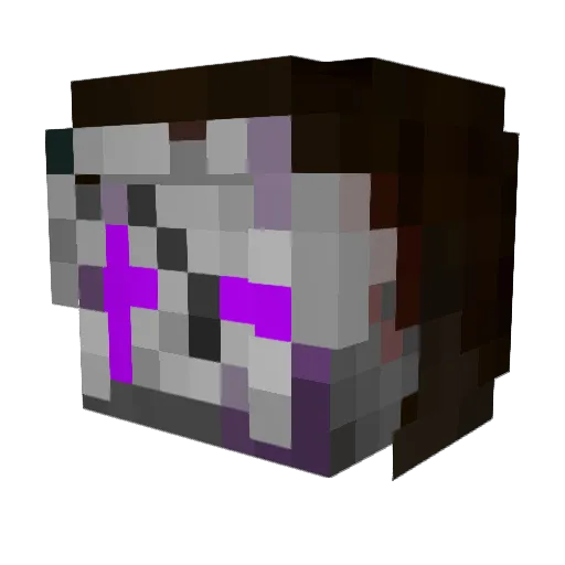 Consteller Minecraft avatar head, 3D render