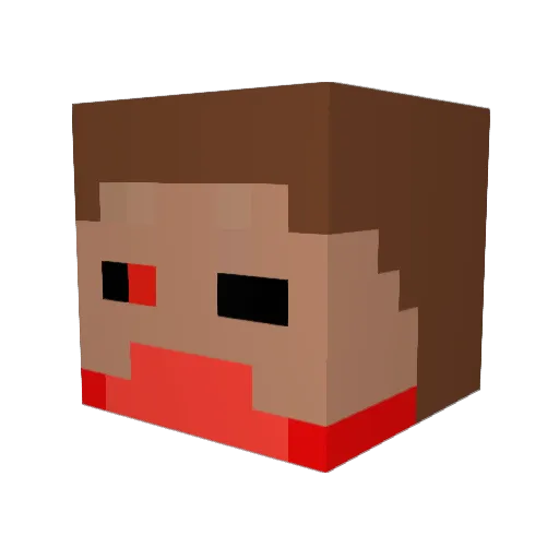 Constriktor Minecraft avatar head, 3D render