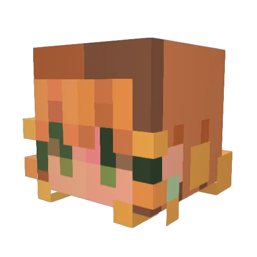 Consuelb Minecraft avatar head, 3D render