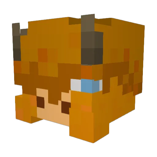 Consumo Minecraft avatar head, 3D render