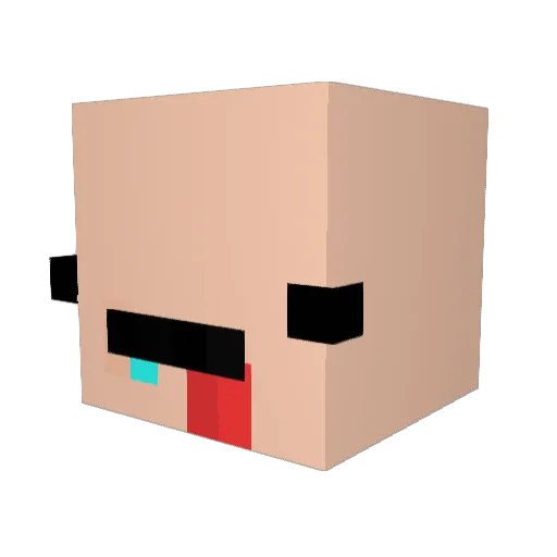 ContaPublica Minecraft avatar head, 3D render