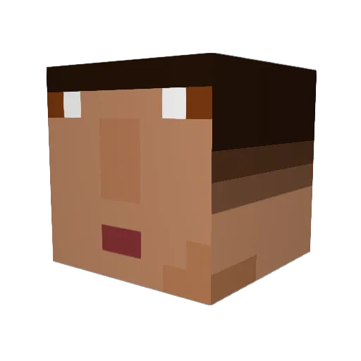 ContactSine468 Minecraft avatar head, 3D render