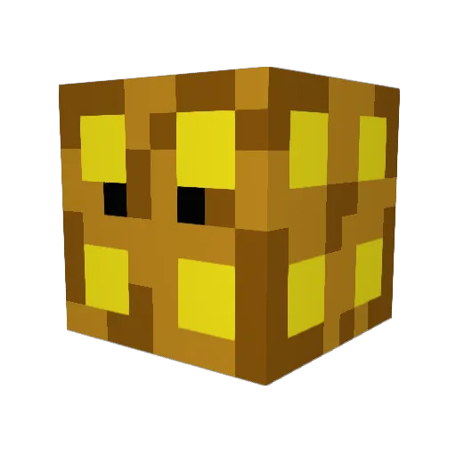 Contador Minecraft avatar head, 3D render