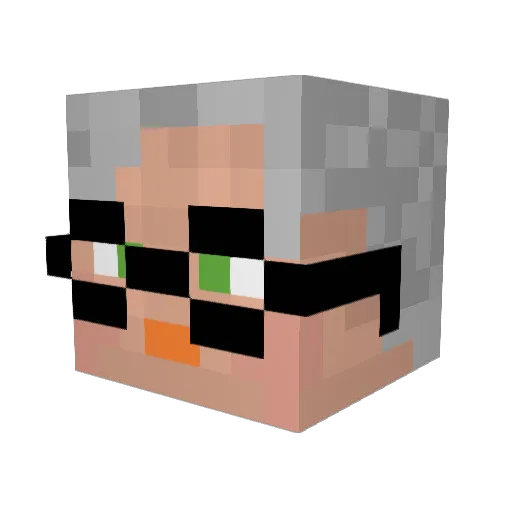Contar69 Minecraft avatar head, 3D render