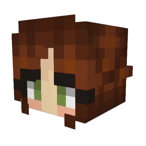 Contempocool Minecraft avatar head, 3D render