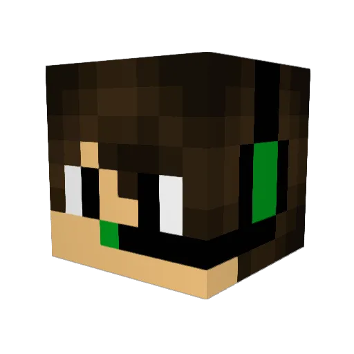 ContemptMusic Minecraft avatar head, 3D render