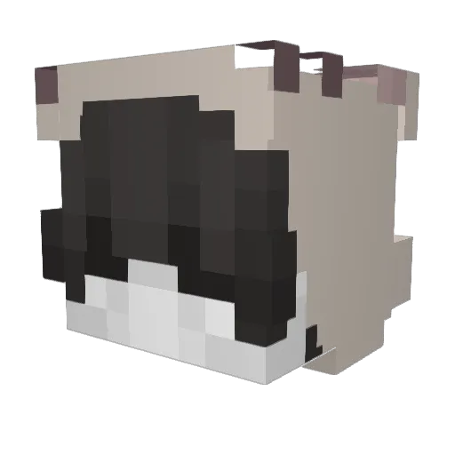 ContentID Minecraft avatar head, 3D render