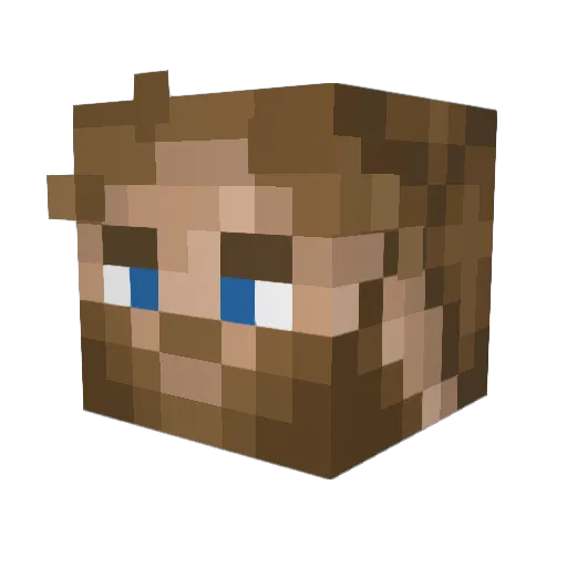 ContentedDuck77 Minecraft avatar head, 3D render