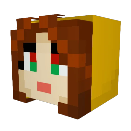 Conti8928 Minecraft avatar head, 3D render