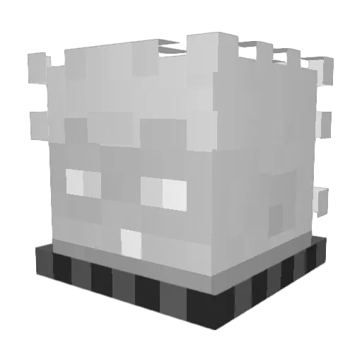 Contick Minecraft avatar head, 3D render