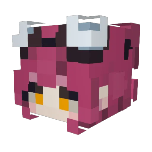 Continent_ Minecraft avatar head, 3D render