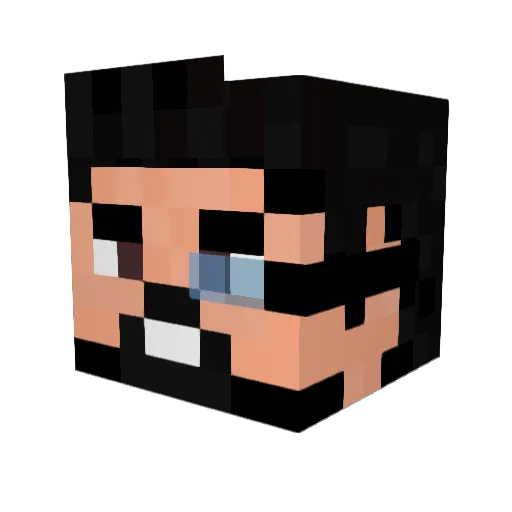 ContraJohn Minecraft avatar head, 3D render