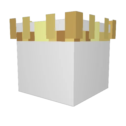 Contractive Minecraft avatar head, 3D render