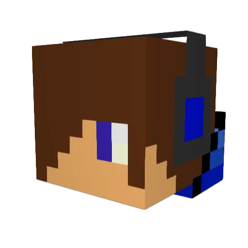 ContrastCrafter Minecraft avatar head, 3D render