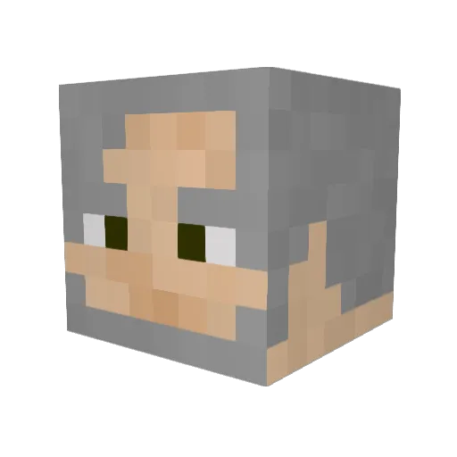 Contrederos Minecraft avatar head, 3D render