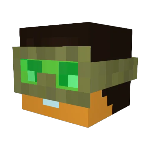 ControlWard Minecraft avatar head, 3D render