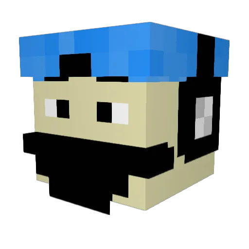 ControllerMeneer Minecraft avatar head, 3D render
