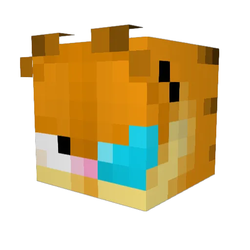 Controve Minecraft avatar head, 3D render