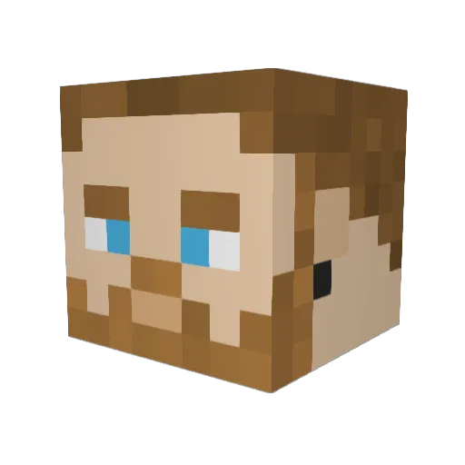 Convathe Minecraft avatar head, 3D render