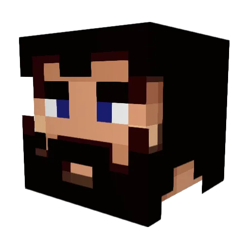 Convergence24 Minecraft avatar head, 3D render