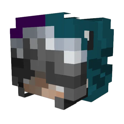 Convergencia Minecraft avatar head, 3D render