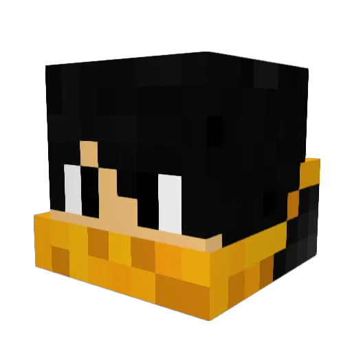 Convers147 Minecraft avatar head, 3D render