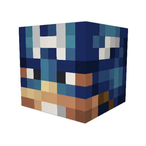 ConverseTunic Minecraft avatar head, 3D render