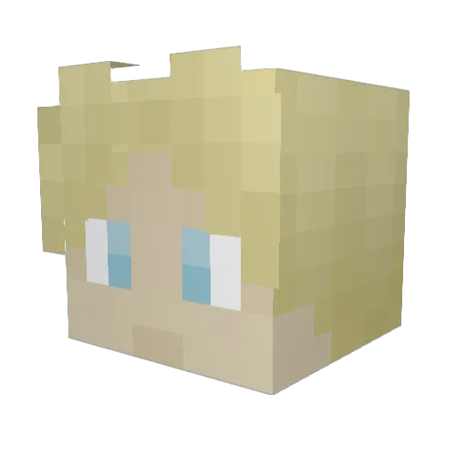 Convertiblez Minecraft avatar head, 3D render