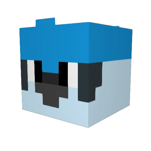 Convolution_ Minecraft avatar head, 3D render