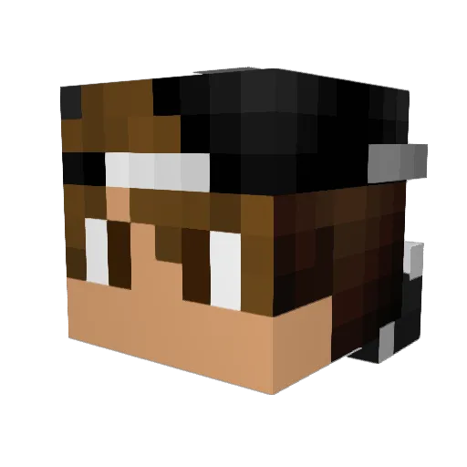 Convosy Minecraft avatar head, 3D render
