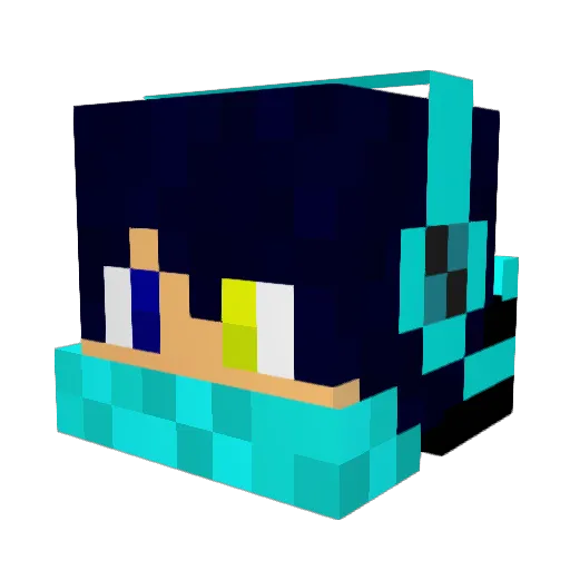 ConwayYT Minecraft avatar head, 3D render