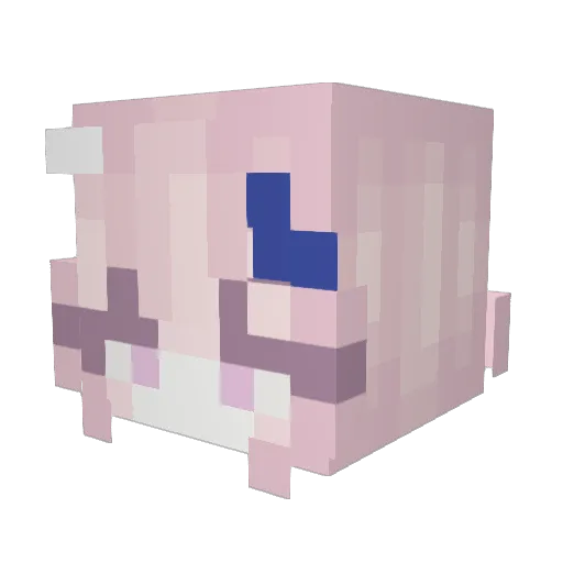 Conyu3 Minecraft avatar head, 3D render