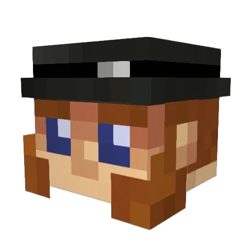 Conzole Minecraft avatar head, 3D render