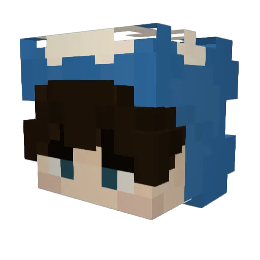 CooIKiIE Minecraft avatar head, 3D render