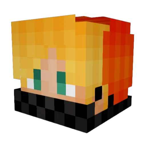 CooKeDLegit Minecraft avatar head, 3D render