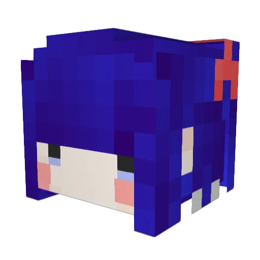 CooNaNa Minecraft avatar head, 3D render