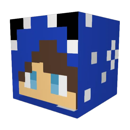 Coobed Minecraft avatar head, 3D render