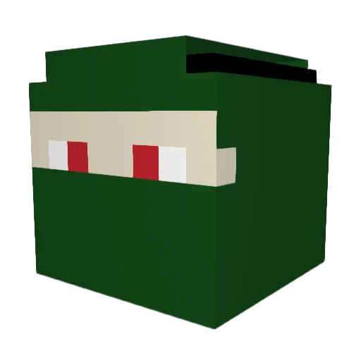 CoockLover_l488 Minecraft avatar head, 3D render