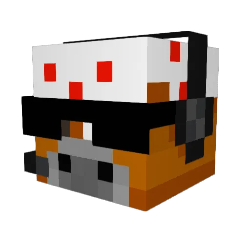 Coockiex2 Minecraft avatar head, 3D render