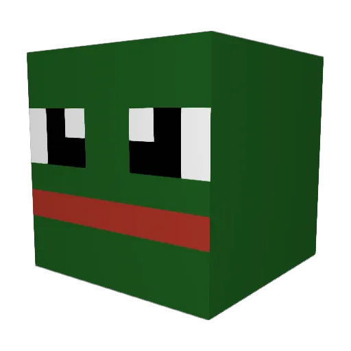 Coocle4 Minecraft avatar head, 3D render