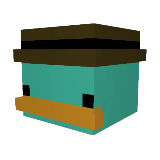 Coocooface Minecraft avatar head, 3D render