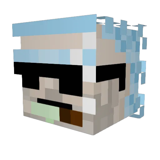 CooderFTW Minecraft avatar head, 3D render