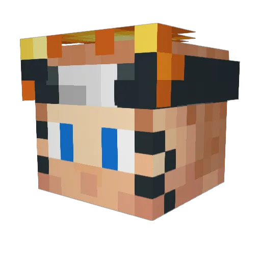 Coodex23 Minecraft avatar head, 3D render