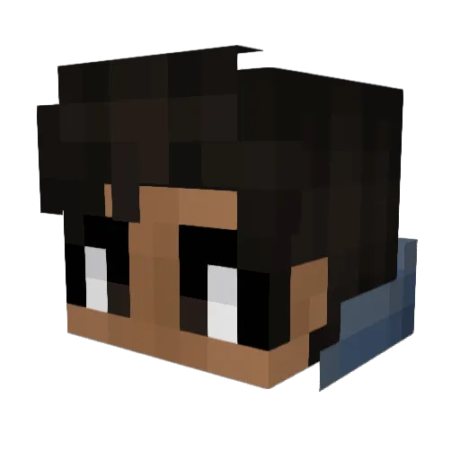 Coohnair Minecraft avatar head, 3D render